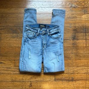 INDIGO REIN - women’s distressed skinny jeans, size 3/25, in perfect condition